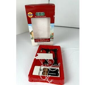 Lemax Lamp 2 Posts Black Village Collection Christmas Accessories 2 AA Batteries